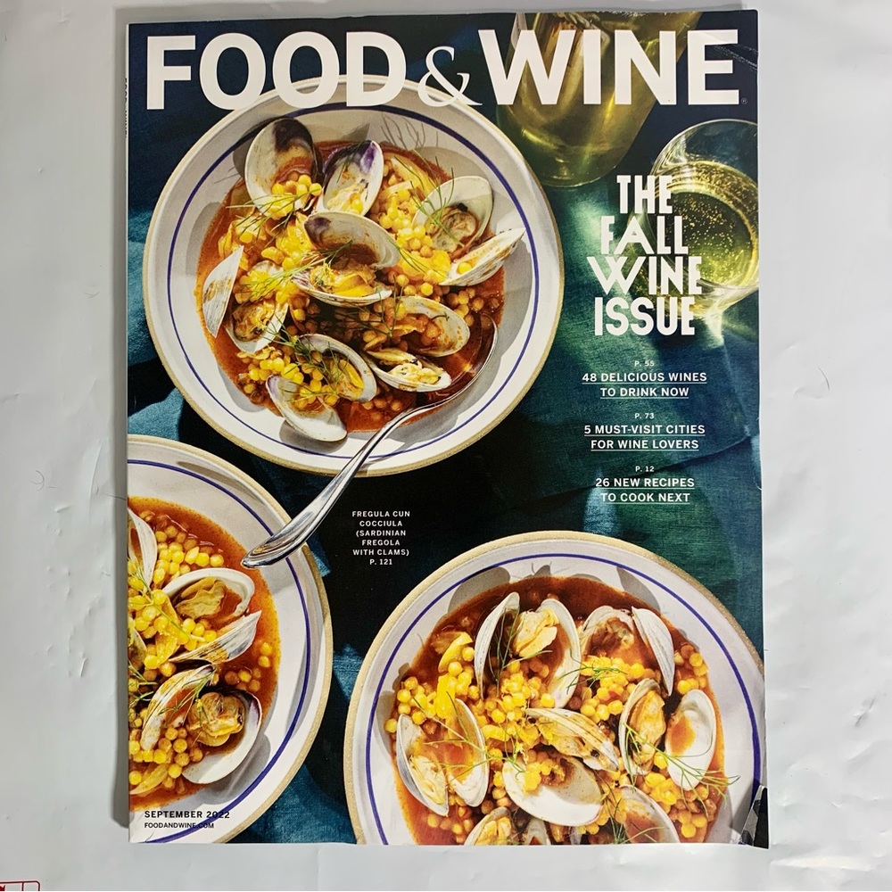 Food And Wine Magazine September 2022 The Fall Wine Issue Cities For Wine Lovers